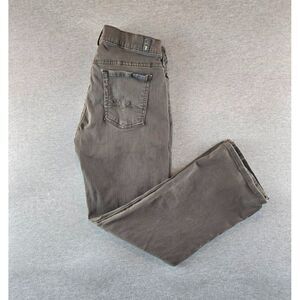 7 Seven For All Mankind Women's Crop Flare Beige Jeans Size 28 Low Rise‎ Hippie